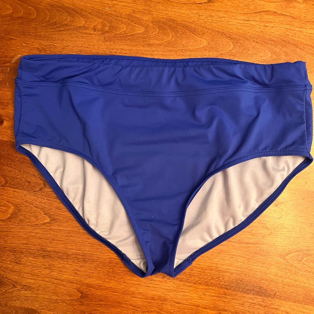 Lands End Swim Bottom Ladies Sz 18 Royal Blue EUC Pool Beach Summer Vacay Qualit